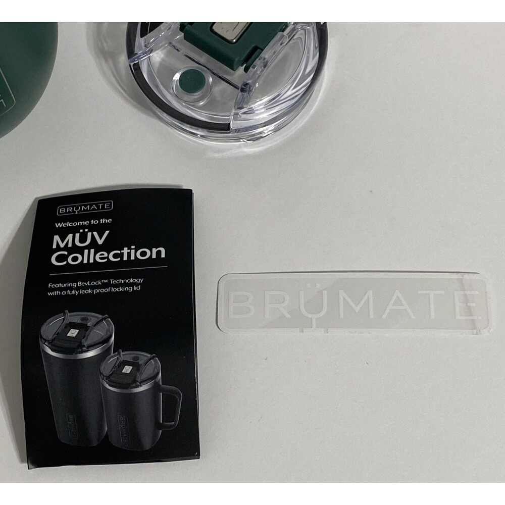 Brumate Uncork'd XL 14 Oz Wine Glass Tumbler Hunter Green Discontinued Rare NEW - Picture 9 of 11